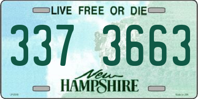 NH license plate 3373663