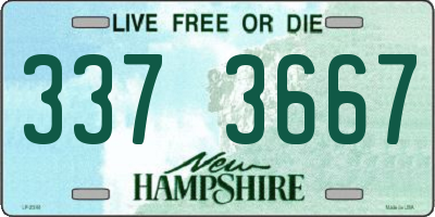NH license plate 3373667