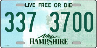 NH license plate 3373700