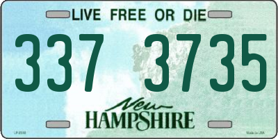 NH license plate 3373735