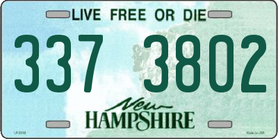 NH license plate 3373802