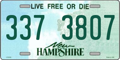 NH license plate 3373807