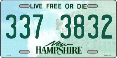 NH license plate 3373832