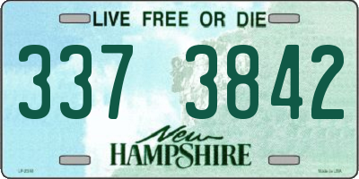 NH license plate 3373842