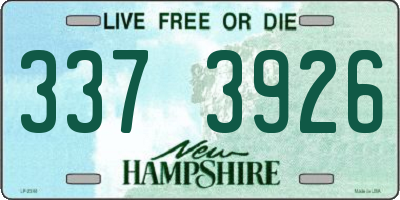 NH license plate 3373926
