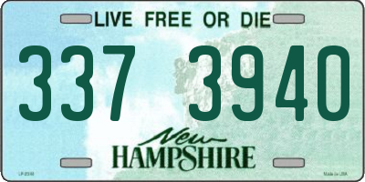 NH license plate 3373940