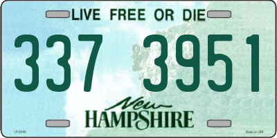 NH license plate 3373951