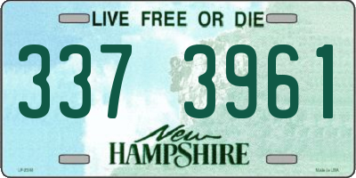 NH license plate 3373961