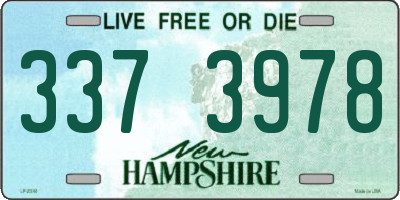 NH license plate 3373978