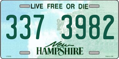 NH license plate 3373982