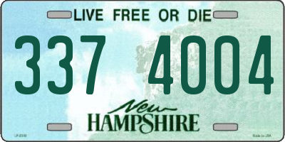 NH license plate 3374004