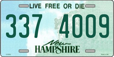 NH license plate 3374009