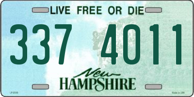 NH license plate 3374011