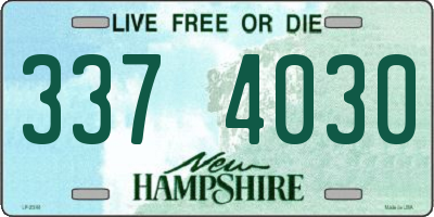 NH license plate 3374030