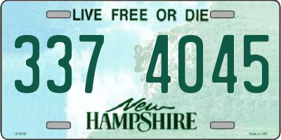 NH license plate 3374045