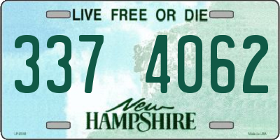NH license plate 3374062