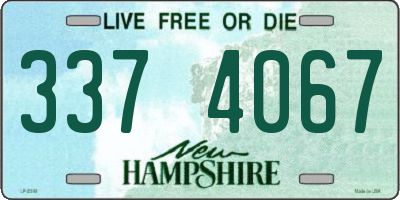 NH license plate 3374067