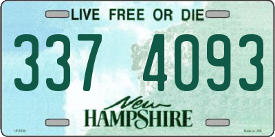 NH license plate 3374093