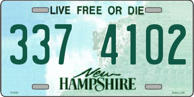 NH license plate 3374102
