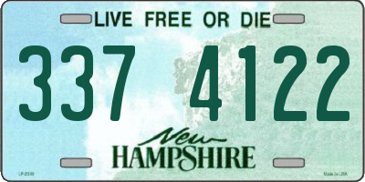 NH license plate 3374122