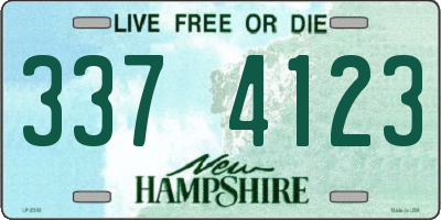 NH license plate 3374123