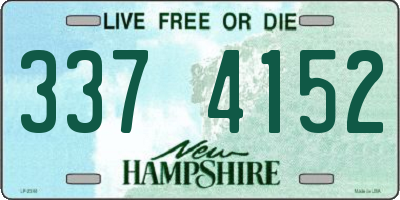 NH license plate 3374152