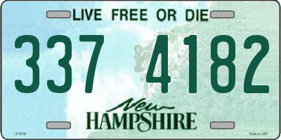 NH license plate 3374182