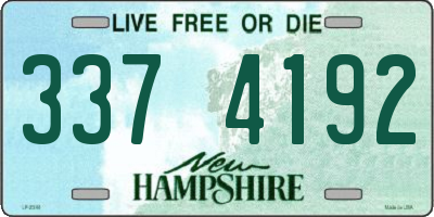 NH license plate 3374192