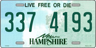NH license plate 3374193