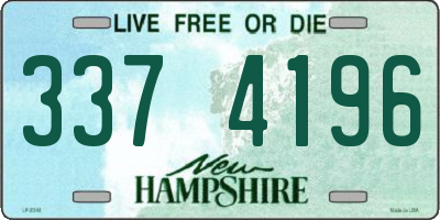 NH license plate 3374196