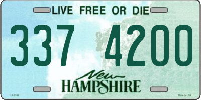 NH license plate 3374200