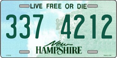 NH license plate 3374212