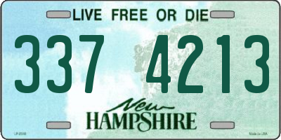 NH license plate 3374213