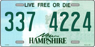 NH license plate 3374224