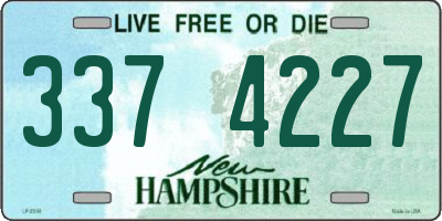 NH license plate 3374227