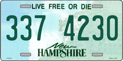 NH license plate 3374230