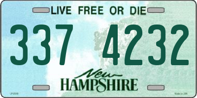 NH license plate 3374232