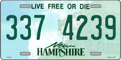 NH license plate 3374239