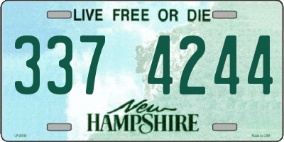 NH license plate 3374244