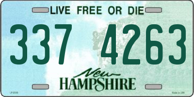 NH license plate 3374263