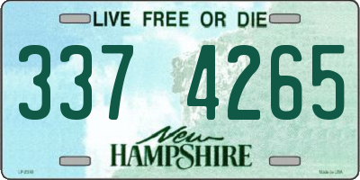 NH license plate 3374265