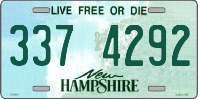 NH license plate 3374292