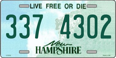 NH license plate 3374302