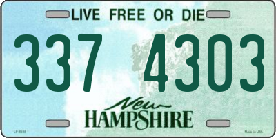 NH license plate 3374303