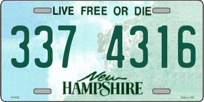 NH license plate 3374316