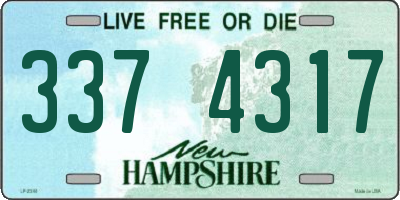 NH license plate 3374317