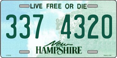 NH license plate 3374320