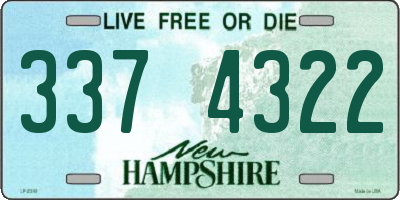 NH license plate 3374322