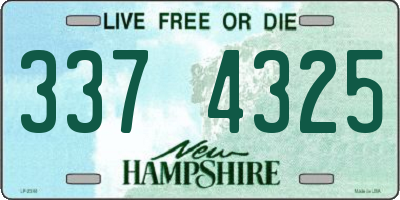 NH license plate 3374325