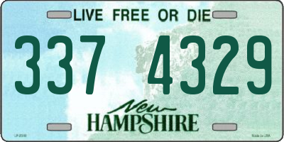 NH license plate 3374329